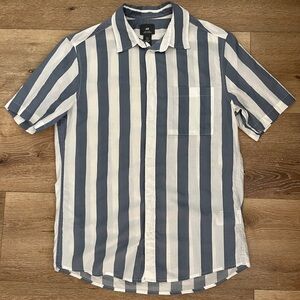 H&M Striped Linen Button-Up Shirt